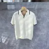 Camisa Polo con Solapa Versátil de Punto para Verano de Manga Corta Microelástica Casual Transpirable Sin Planchar Camiseta Moda Masculina Ajustada