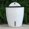Vaso de flores montado na parede vaso de flores preguiçoso absorção automática de água nível de água visível vaso de flores de plástico escritório rabanete verde vaso de flores montado na parede