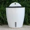 Vaso de flor de parede, vaso de flor autoirrigável, absorção automática de água, nível de água visível, vaso de flor de plástico, vaso de flor de parede para plantas verdes de escritório