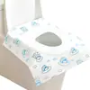 Cubiertas desechables para asiento de inodoro, engrosadas e impermeables, para usar en baños, adecuadas para mujeres embarazadas, viajes y baños públicos; almohadillas de asiento portátiles e higiénicas; suministros de hotel