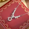 Collar Transfronterizo de Plata de Ley S925 con Piedra de Cristal para Mujer, Popular Cadena de Clavícula de Piedra Natural Versátil de Moda de Alta Gama para Mujer