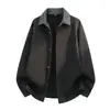 Atuendo Elegante: Chaqueta Deportiva de Color Bloque con Cuello para Hombre, Corte Holgado, Versátil para Primavera y Otoño, Casual y Adelgazante, Estilo Moderno