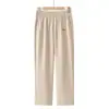 Pantalones de Verano Finos y Fluidos de Pierna Recta para Mujeres de Mediana Edad y Mayores, Nuevo Estilo 2026, Pantalones Cortos Sueltos Casuales