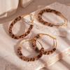 Pendientes Circulares Ovalados de Felpa con Estampado de Leopardo Europeos y Americanos Moda Otoño e Invierno Geométricos Simples Elegantes Pendientes de Alta Gama para Mujeres
