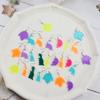 Pendientes populares de la serie de dinosaurios lindos transfronterizos AliExpress Amazon, coloridos, árbol, hoja de arce, verde, morado, gancho para la oreja, pasador para la oreja