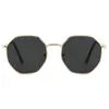 Gafas de Sol Metálicas Poligonales de Montura Completa Retro de Moda Europea y Americana Transfronterizas Gafas de Sol de Moda para Hombres y Mujeres para Viajes y Fotografía Callejera