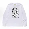 Suministro Transfronterizo y Comercio Exterior Mayorista Marca de Moda Camiseta de Manga Larga Cabeza de Mono Camiseta Base Pesada Tiburón 1
