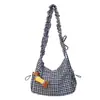 Bolso Cruzado de Hombro Único a Cuadros Versátil Estilo Coreano Ins para Mujer, Diseño de Nicho, Bolso de Mano Informal de Moda para el Trabajo