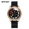 SANDA SANDA 1025 reloj de cuarzo para hombre hueco casual moda movimiento japonés Reloj para hombre