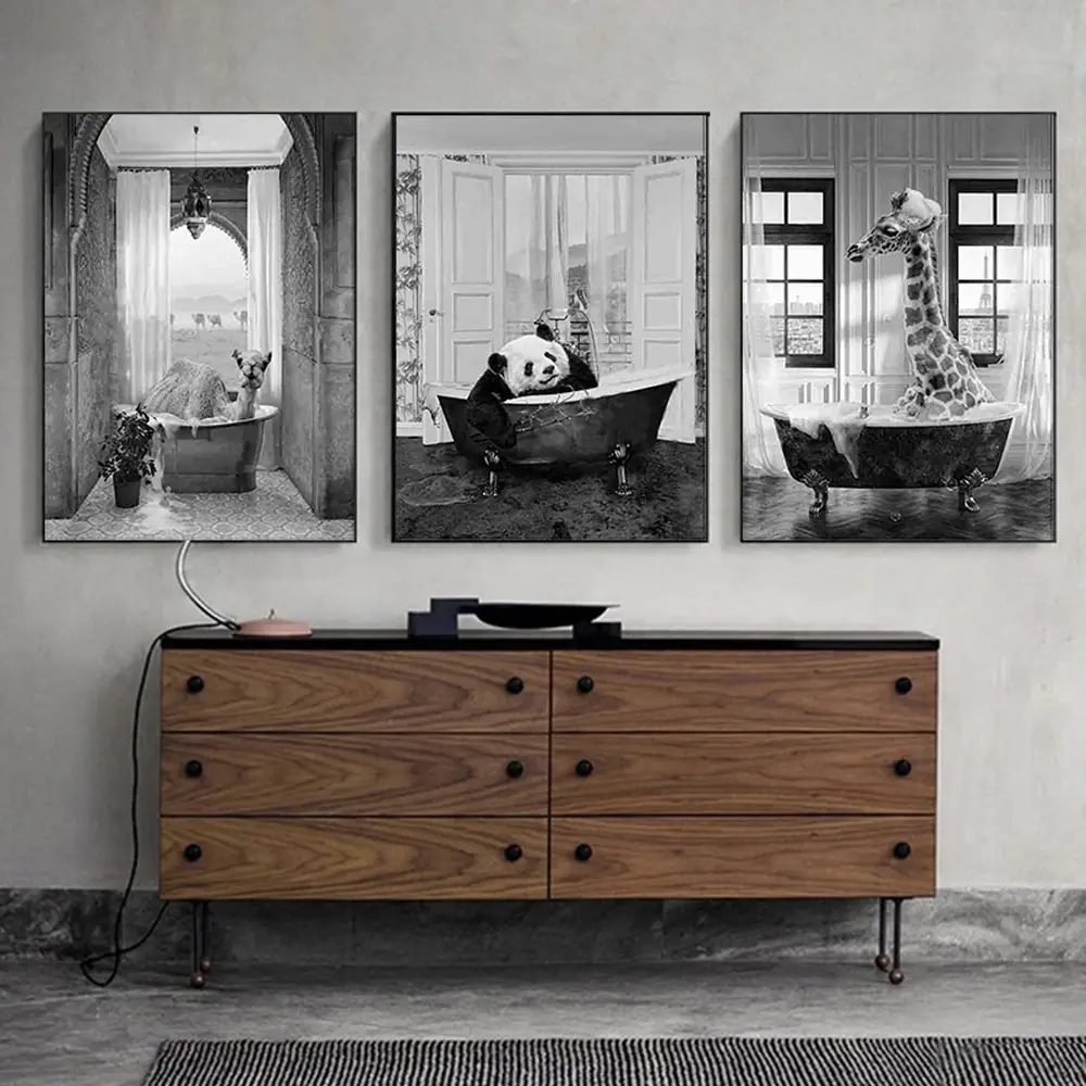 Nordic-Black-White-Animal-Wall