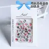 Decorações de Arte de Unha Mahjong de Ano Novo Estilos Mistos Estilo Chinês 3D Vermelho Meio Sorte Cartas de Baralho Acessórios de Unha com Strass de Cristal