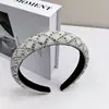 Faixa de Cabeça Estilo Coreano Nova Cravejada de Diamantes Topo Craniano Alto Simples Fashionável Elegante Versátil Sensação de Luxo Elástico de Cabelo Faixa de Cabeça Acessório de Cabeça