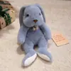 Muñeco de Conejo de Peluche Suave Lindo Orejas Largas Bufanda Suéter Conejito Muñeca Infantil