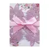 Tarjeta de Invitación con Brillo Transfronteriza Mariposa Cortada con Láser Tarjeta de Felicitación de Bendición Tarjeta de Invitación Grabada para Boda en Stock en Zhejiang