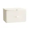Caja de Almacenamiento para Ropa de Algodón y Lino Color Crema con Cremallera, Caja de Almacenamiento Plegable, Caja Organizadora de Gran Capacidad para Edredones y Ropa