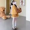 Conjunto de Verão 2026 Novo Estilo Coreano Renda Patchwork Sem Mangas Solto Linha A Top e Shorts Conjunto Maternidade Duas Peças