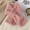 Cachecol Pequeno Gola de Pelo Feminino 2026 Novo Inverno Grosso Quente Versátil Proteção Contra Frio Proteção do Pescoço Aquecedor de Pescoço Cruzado Estilo Coreano Pelúcia