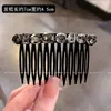Pente de Cabelo Exquisito com Strass Rede Social Luxo Leve Versátil Pente para Costeletas Estilo Coreano Novo Pente de Inserção Traseira Acessório de Cabelo de Alto Padrão para Mulheres