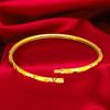 Pulsera de oro arena de Vietnam para mujer con diamantes, pulsera hueca abierta para mujer, joyería, joyería de moda para mujer al por mayor