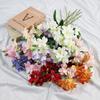 Nueva Xiangxuelan de 5 ramas, flor artificial Xiangxuelan individual de alta gama para boda, decoración de arreglos florales para salón de bodas, flor falsa