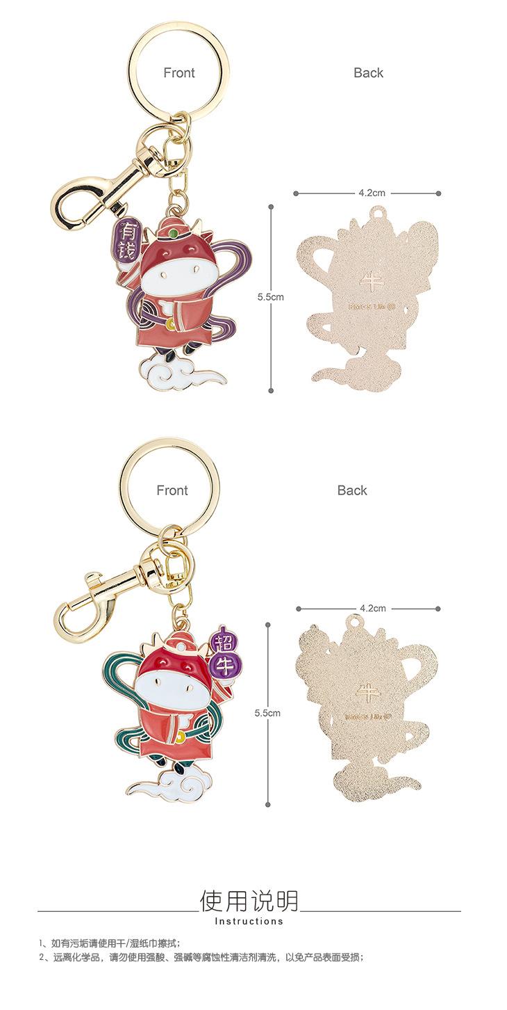 有钱超牛门神合金钥匙扣（详情页005