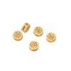 Cuentas huecas de la suerte de oro mate de 18 quilates hechas a mano para bricolaje, accesorios europeos, pulsera de trébol de cuatro hojas de oro antiguo, material para abalorios