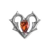 Pendientes Corazón de Espina de Aleación de Titanio F136 0.9 Rosca Interna Zircón Piercing Labio Piercing Lengua Joyería para Piercing Cabeza