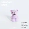 Figuritas de Animales Lindos de Resina Color Sólido Oso Sentado Accesorios DIY Adornos Hechos a Mano Colgantes para Funda de Teléfono