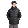 Múltiples imágenes 90% plumón de pato blanco Chaqueta de invierno 2026 para hombre chaqueta acolchada para exteriores con capucha ligera para pareja