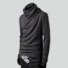 Camiseta Base de Manga Larga con Cuello de Pelo Fino para Hombre Otoño Color Sólido Personalizada Versátil Ajustada Moda Atractiva Sencilla Camiseta de Cuello Alto