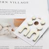 Aretes de Madera Retro de Estilo Europeo y Americano de Venta Caliente Transfronteriza, Colores Geométricos Contrastantes, Accesorios Exagerados para las Orejas, Estilo Largo Moderno al Por Mayor para Mujeres