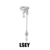 1196 Lírio do Vale Pérola Ear Cuff Estilo Minimalista Prata de Lei S925 Ear Cuff Único de Luxo Joias de Prata Atacado