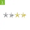 Pendientes Originales de Estrella de Mar de Cobre de Verano Yinziyun para Hombres y Mujeres, Pendientes Sencillos y Frescos Estilo Vacacional Fabricante