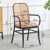 Silla de Comedor de Ratán Nórdico para el Hogar Hierro Vintage Combinación de Mesa y Silla para Restaurante Silla con Respaldo Silla de Bolsa Suave Silla de Comedor de Lujo Ligero Amazon