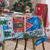 Tema de Fiesta Navideña Americana Mantel Impermeable Nuevo Mesa de Café Impresión Decorativa Venta al por Mayor Etiquetado Transfronterizo