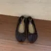 Zapatos Retro de Nicho con Tacón Plano, Punta Dividida y Diseño de Pezuña de Cerdo para Mujer, Nuevos para Primavera Otoño 2026, Zapatos de Vestir sin Cordones, Bailarinas