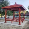 Aleación de Aluminio Pabellón Patio Hogar Exterior Ocio Nuevo Estilo Chino Pabellón Tejado de Villa Parabrisas Cerrado Pabellón Grande