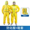 Ropa de Protección Química, de Una Pieza, Resistente a Ácidos y Álcalis, Anticorrosiva, Ropa de Trabajo Ligera, con Capucha y Pies para Experimentos Químicos