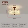 Lustre de Vidro de Luxo Leve Estilo Americano Retrô, Nova Luminária de Teto Estilo Francês, Iluminação para Quarto, Luminárias Estilo Vintage com Pérolas de Vidro