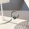 Anel de Bolinha de Metal com Design de Nicho Versão Coreana 2026, Estilo Simples e Minimalista, Anel Aberto Empilhável para Dois Dedos