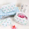 Bolsa de Cosméticos Pequeña Personalizada con Flores Frescas Bolso de Mano Girly Heart Bolsa de Almacenamiento de Cosméticos Portátil para Viaje