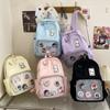 Nueva Mochila Estilo Universitario Japonés Mochila para Estudiante de Secundaria y Preparatoria Mochila Escolar Transparente de Alto Color con Dibujos Animados y Linda