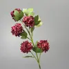 Bolas de Neve Artificiais Flor Única Haste Cruzada Adereços para Fotografia de Casamento Flor de Seda Fábrica Flor Bola de Neve Artificial Cores Múltiplas Disponíveis