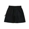 Pantalones cortos de trabajo casuales funcionales urbanos grises, secado rápido, ligeros para hombre, shorts deportivos con cordón hasta la rodilla, pantalones holgados de verano