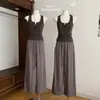 Pantalones Frescos de Acetato Edad Dorada para Mujer Verano Minimalista Estilo Old Money Pierna Recta Versátiles Casuales