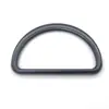 Hebilla plana en forma de D de aleación de zinc en ambos lados anillo plano en forma de D dorado hebilla de cintura plana semicircular botón decorativo ajustable en forma de D accesorios