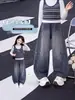 Calça Jeans Reta Feminina Outono 2026 Novo Estilo Calça Cimitarra Infantil Calça Super Bonita Calça Wide Leg para Meninas Crianças Mais Velhas