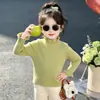 Suéter con Volantes Estilo Coreano para Niñas Otoño/Invierno 2026 Nueva Moda Infantil Elegante Top de Punto para Niña Pequeña