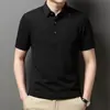 Camiseta de Verano para Hombre Casual de Negocios Transpirable Tridimensional Ajustada Visible en la Parte Superior Camiseta Polo para Hombre de Verano