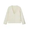 Chaqueta Ligera Personalizada de Plumón de Pato Blanco con Cuello en V y Forro de Patrón de Diamantes, Abrigo Corto Cálido Casual de Invierno para Mujer